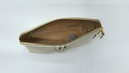 Ivory Genuine Leather Cosmetic Bag