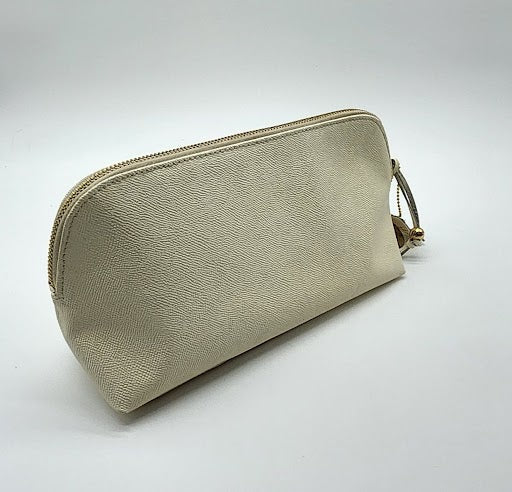 Ivory Genuine Leather Cosmetic Bag