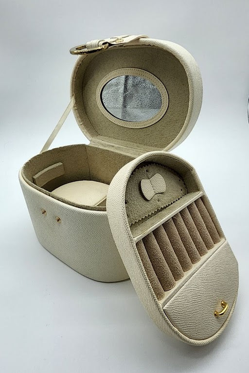 Ivory Genuine Leather Jewelry Box