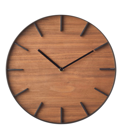 Modern Wood and Metal Wall Clock