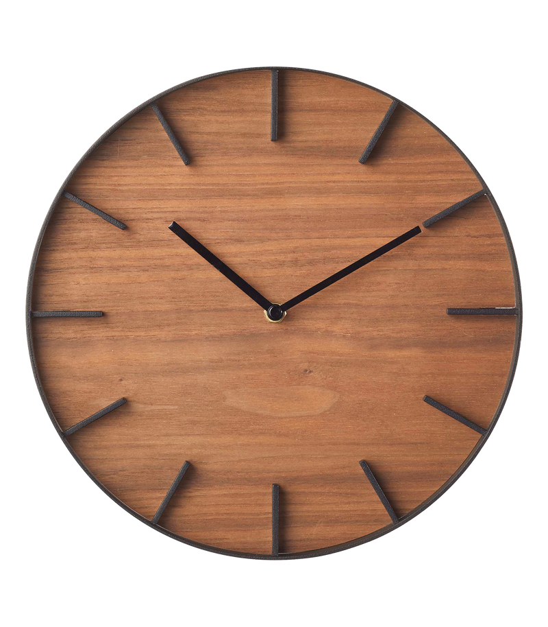 Modern Wood and Metal Wall Clock