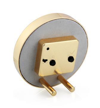 White & Gold Silent Alarm Clock